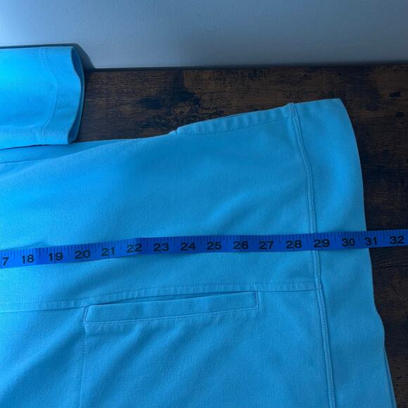 J.Jill Fit Double-Knit Snap-Collared Tunic Light Blue Size XL Tall Lounge Casual - Picture 10 of 11